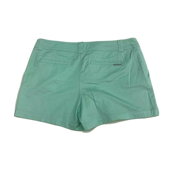 NY&C Hampton Shorts Women's 10 Mint Green Twill Clasp Button Slash Pocket - Picture 2 of 5